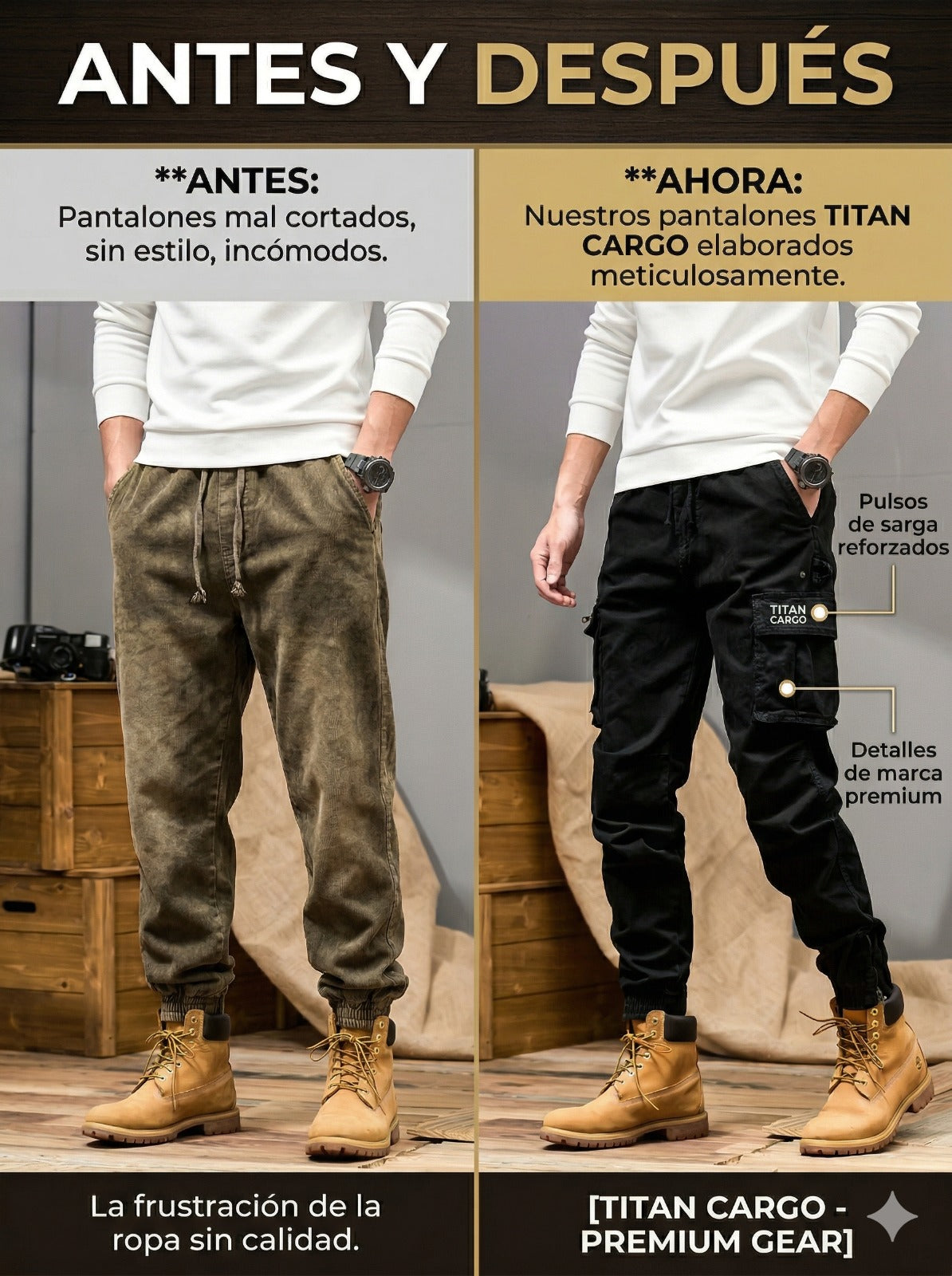 PANTALON TITAN CARGO🔝💎💼