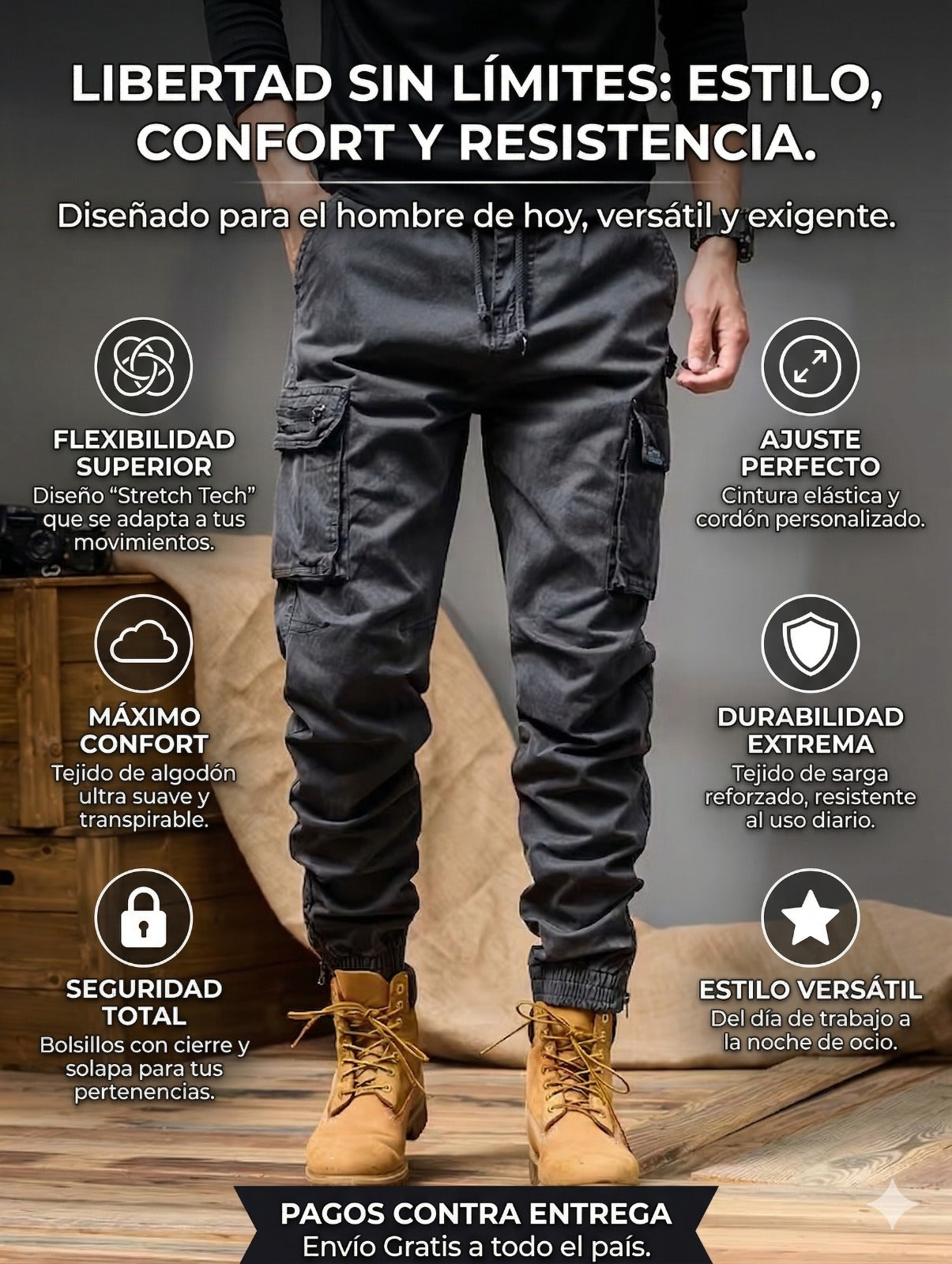 PANTALON TITAN CARGO🔝💎💼